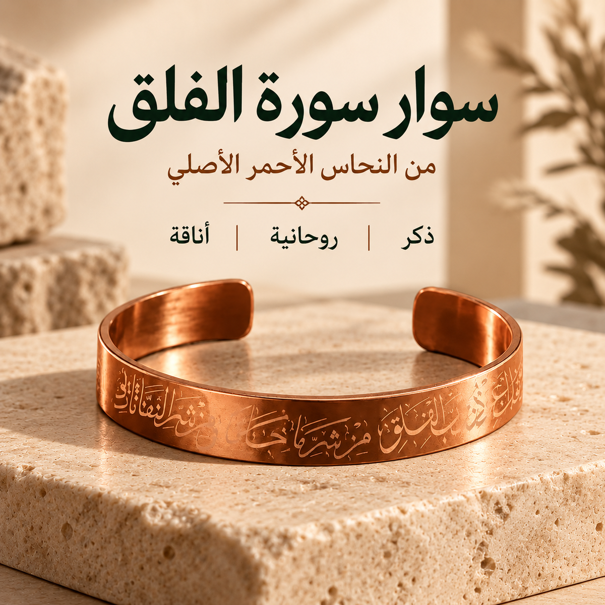 سوار سورة الفلق – نحاس أحمر أصلي